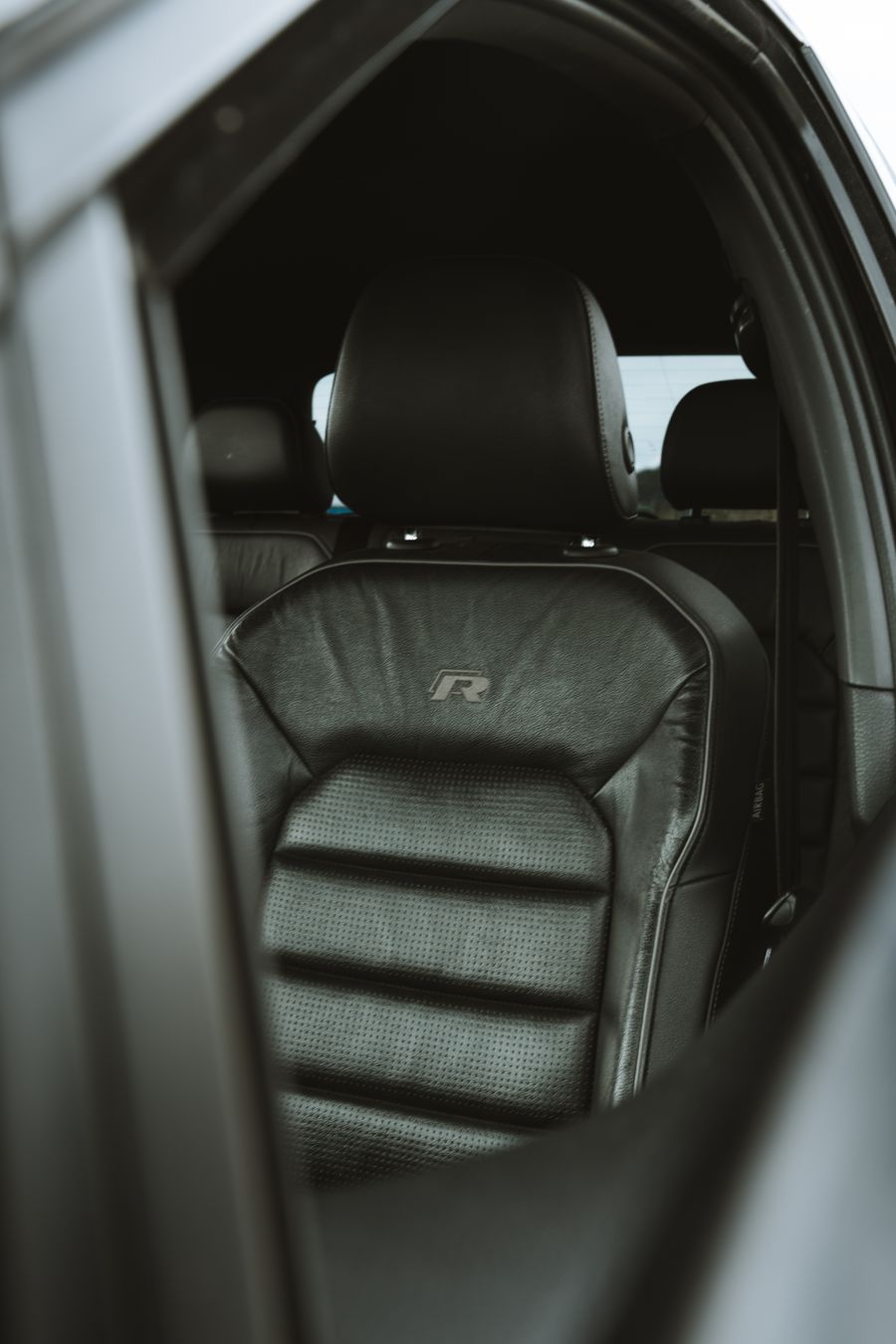 Leather automotive seat interior